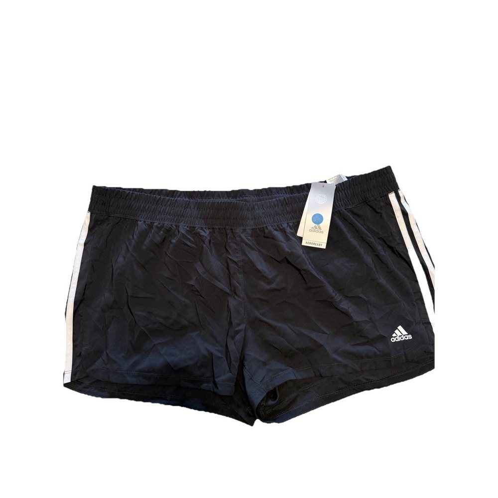 Adidas Aeroready Shorts Womens 2XL Black Brand New Athletic Draw‎ String